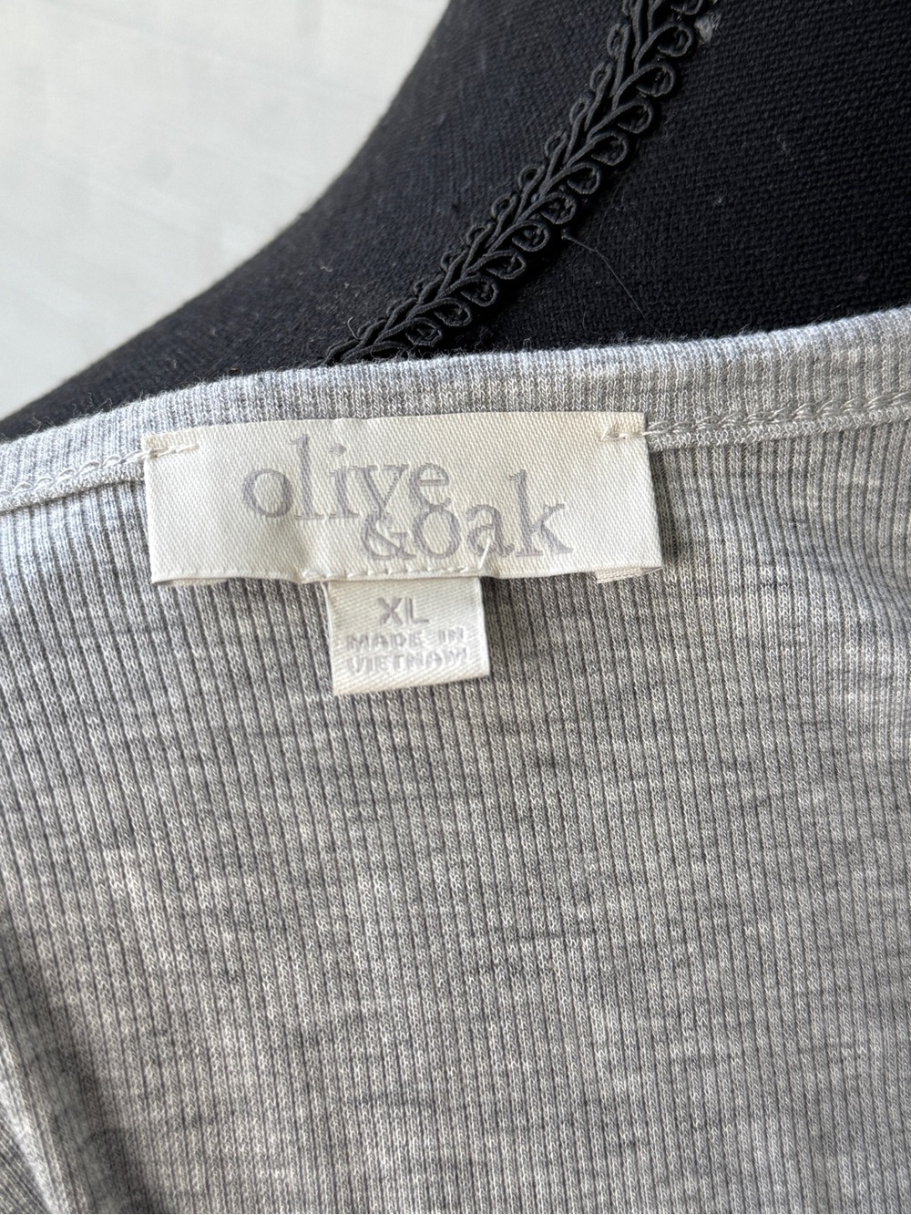 Olive & Oak Heather Gray Short Sleeve Drawstring Mini Dress - Picture 6 of 6